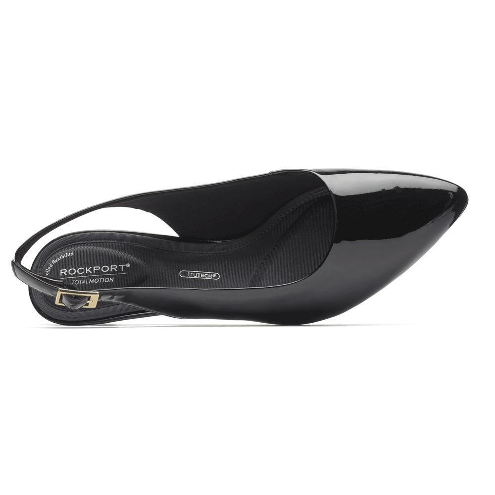 Rockport Singapore Womens Pumps - Total Motion Kaiya Slingback Black - KQ5243978